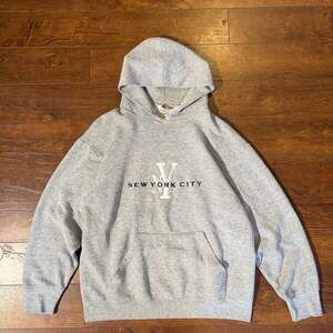 New York City Heather Grey Graphic Hoodie, Size Large